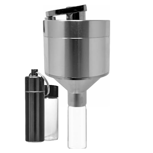 Complete Aluminum Spice Grinder Kit - Precision Hand Mill for Consistent Coarse to Fine Grinds - Silver