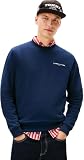 Polsini a costine Tommy Jeans Tjm Reg Linear Crew Ext Dm0Dm20249, Felpa Pullover, Uomo, Blu (Dark Night Navy), M