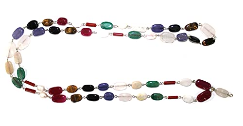 Navratan Mala collier 9 planètes en pierres précieuses de guérison