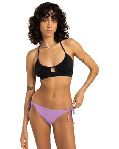 Haut de bikini halter Billabong Sol Searcher Nikki pour femme, maillot de bain noir essentiel