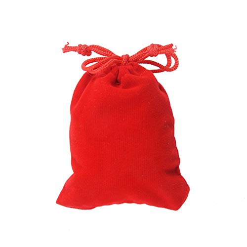 Fransande Lot de 25 pochettes cadeau en velours rouge Cover