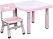 Produktbild CTC Kinder- / Kindertisch- und Stuhlset, verstellbare Kunststoffarbeitstische und -stühle für den Kindergarten, Esstische und Stühle, Innen- und Außengärten/Rosa / 60cm Tischstuhl