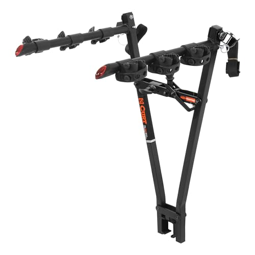CURT 18013 Clamp-On Trailer Hitch Bike Rack Mount, Fits 2-Inch Shank, 3 Bicycles