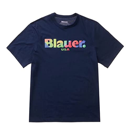 Blauer T-Shirt Manica Corta, 881 Blu Iris, XL Uomo...