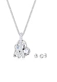 Colgante en forma de corazón con cristales Swarovski brillantes