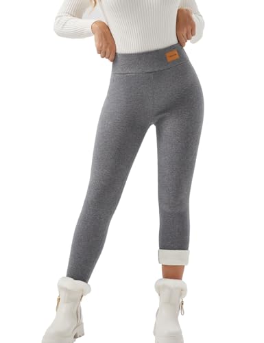Women Sherpa Lined Leggings Soft Clouds Fleece Tights Winter Warm Thermal Thick Cashmere Pants High Waist