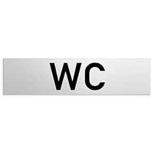 Türschilder24 Aluminium WC Türschild 160x40mm
