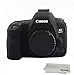 6D Mark II Silicone Case, TUYUNG Camera Housing Case Protective Cover Skin, Compatible with Canon EOS 6D Mark II, Black