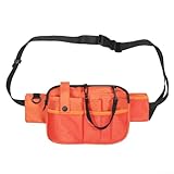 Verstellbare wasserdichte Hüfttasche mit mehreren Taschen und geräumigen Fächern für die Organisation von Pflege- und Berufsbedarf (Orange)