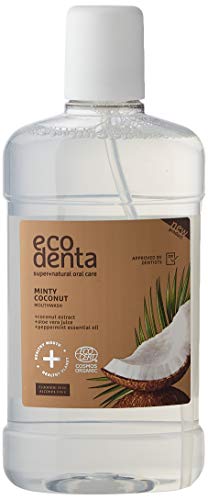 Ecodenta Mondwater Munt Kokos, 500 Ml