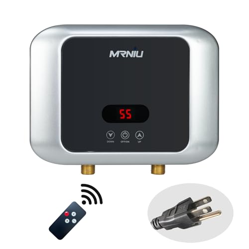 220V Electric Instant Tankless Water Heater 3000W Wall-Mounted Electric Heaters for Bathroom Hot Water Shower and Home Kitchen Under Sink