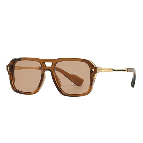 Lunettes de soleil carrées anti-éblouissement double pont UV400