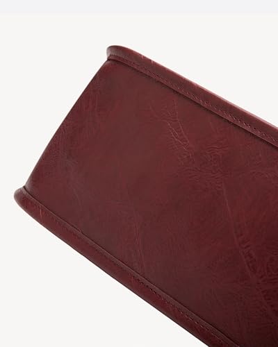 Image of NEWBELLA Hobo Purse, PU Leather Shoulder Bag, Tote Handbag for Work and Travel (Burgundy)
