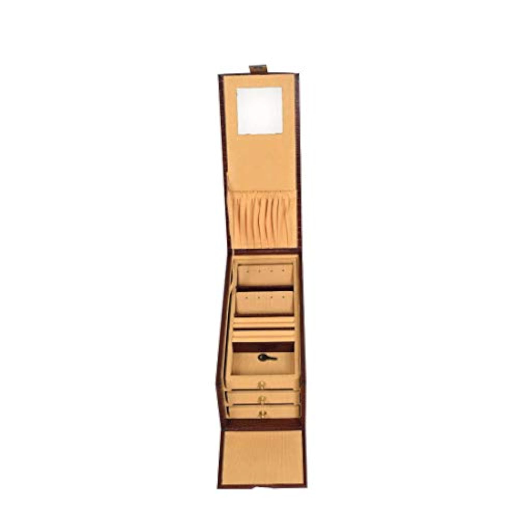Bridge Genuine Small Locker Jewelry Storage Box, Velvet Lining