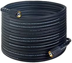 Canpump 1/4-in Cold Water Black Hose, 4000 psi, M22 Connector, 50 ft