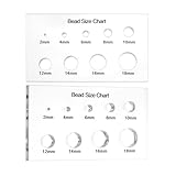 PH PandaHall 2pcs Bead Measuring Ruler Acrylic Measuring Tool Bead Size Chart Board Clear Circle Template Multi-Function Geometric Stencil Rulers for Beads Stones Gem Diamond 2/4/6/8/10/12/14/16/18mm
