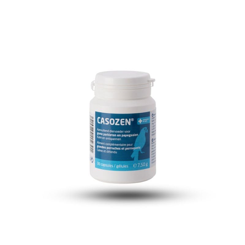 Genérico Antipicaje para Loros | CASOZEN 30 Caps | Producto Natural para Evitar el picaje