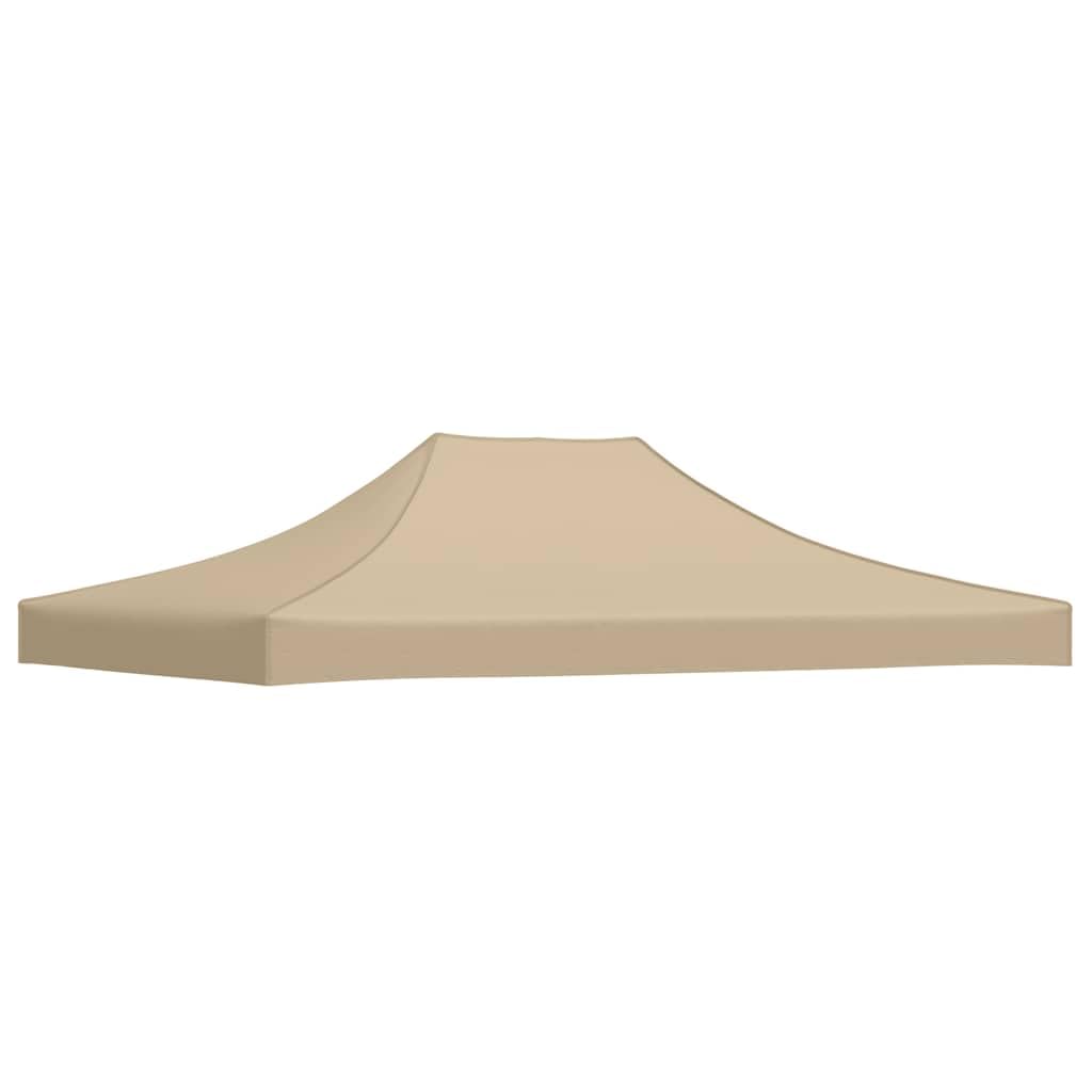 Toile de toit de chapiteau 4,5x3 m beige bâche de rechange premium 270 g/m²