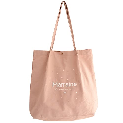 Totebag brodé - Marraine d'amour | Sac marraine, Totebag marraine | Sac cabas brodé avec poche pour marraine | Cadeau marraine, demande marraine Cover