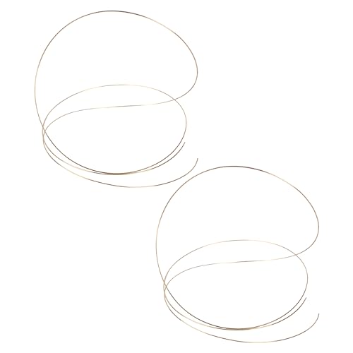 Yibuy 2 x Brass 1.5mm Mandolin Fretwire 7.87ft Guitar Fingerboard Accessories Golden