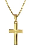 Lieferung von Gold-Kreuz und Kreuz-Kette in einer hübschen Schmuck-Box. Ideal zum Verschenken. Geschenk zu allen besonderen Anlässen für Tochter, Sohn, Enkel, Enkelin, Nichte, Neffe oder Patenkind