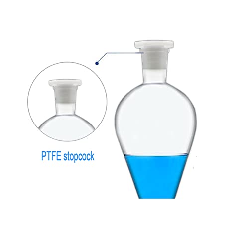 Fslab HD-LA-0202 Borosilicate Glass 1000Ml Separating Funnel Heavy Wall Conical Separatory Funnel With 24/40 Joints And Ptfe Stopcock Lab,Food,Pear thumb #4