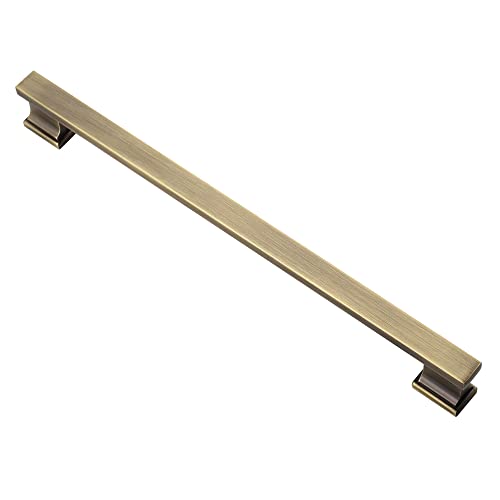 Alzassbg 9" Brushed Antique Brass Cabinet Pulls 10 Pack, AL3061AB