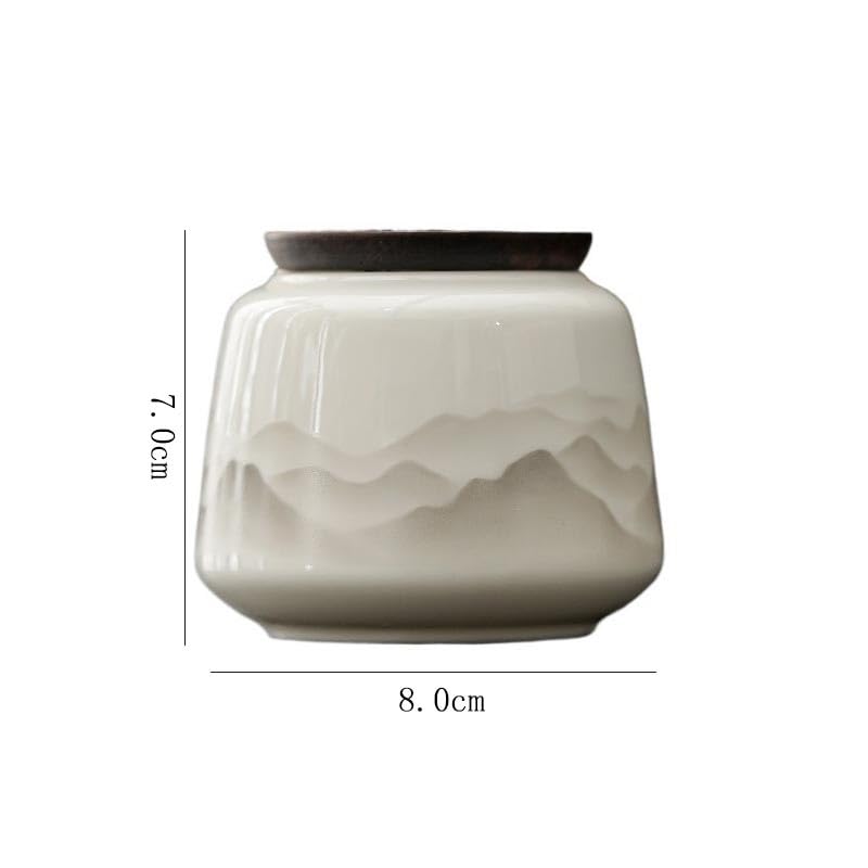 Barattoli da Tè Contenitore for il tè in ceramica con coperchio sigillato, contenitore for la conservazione in cucina for caffè, zucchero, noci, erbe aromatiche e spezie. Barattoli da Cucina