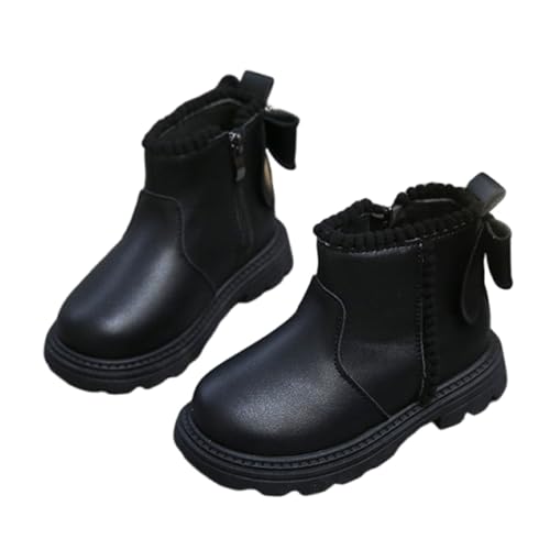 Ctreela Kids Casual Ankle Boot Round Toe British Vegan Leather Slip-On Boots Autumn Winter Snow Booties Non Slip Outsole3