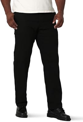 Lee Men's Big & Tall Extreme Motion Canvas Cargo Pant Black 54W x 32L