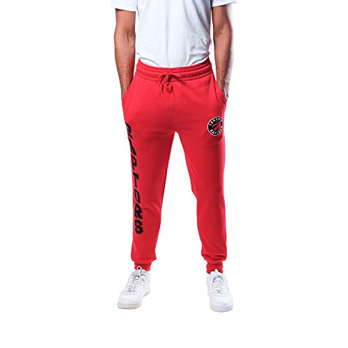 [Heywood] Ultra Game NBA Men's Super Soft Team Jogger Sweatpants, Toronto Raptors, Heather Gray 18, Large