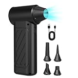 エアダスター 電動エアダスター 充電式 ブロワー 小型 強力 ブロアー 【2025年 Seimina 新モデル】 洗車 52m/sな風速 120000RPM 3段階風量調整 Type-C充電式 4000mAh 5種類ノズル付き PC掃除/空気入れ/キーボード/車内/旅行/キャンプ/バーベキュー 日本語取扱説明書 黒