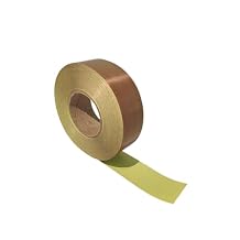 شريط TME PTFE من ألياف تفلون حساسة للضغط مع بطانة صفراء قابلة للتقشير بعرض 2 بوصة X 33 ياردة 2 بوصة X 99 قدم للسدادات الحرارية، ختم تعبئة الشكل العمودي بسمك 5 مل
