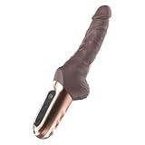 CUNHUA Realistic Thrusting Vibrator 9.8 Inch, Silicone Dildo with 9 Thrust 9 Vibration Modes, LED Display Control, USB-C Rechargeable Splash-Resistant Adult Toy