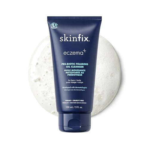 Skinfix Pre-Biotic Face + Body Foaming Oil Cleanser - 5 fl oz - Hydrates Calms with Colloidal Oatmeal Triple Lipid Complex & Coconut - Accepted by the National Eczema Association - Cruelty Free