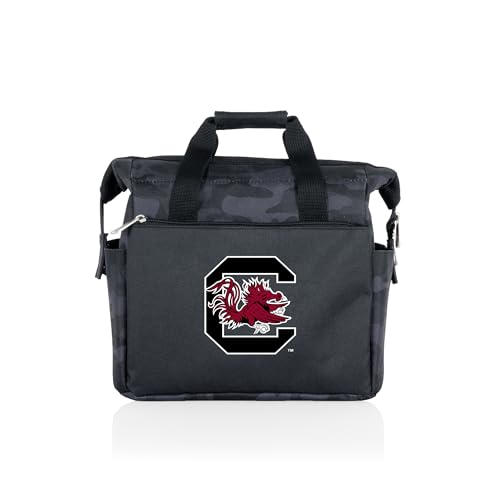 Picnic TIME NCAA South Carolina Gamecocks On The Go Lunch Bag Cooler, Soft Cooler Lunch Box, Insulated Lunch Bag, (Black Camo)