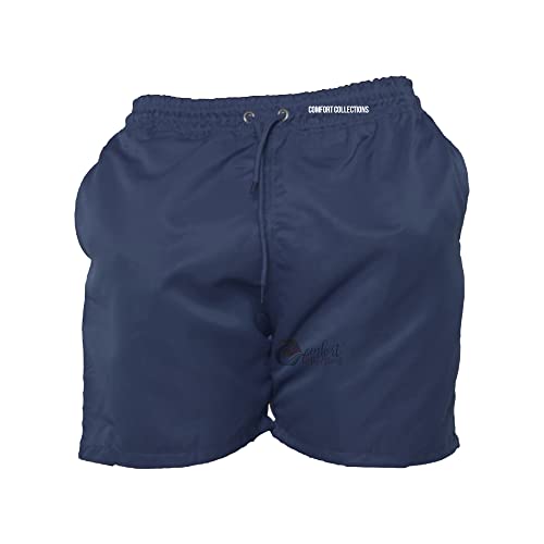 Mens Summer Shorts with Pockets Casual Elasticated Waist Gym Swimming Mesh Lined Holiday Regular Short Navy 2XL Only