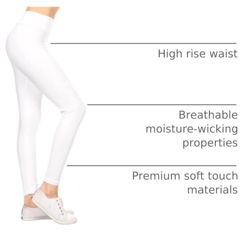 Image of Leggings Depot High Waisted Leggings for Women Buttery Smooth & Soft Women's Solid Yoga - Reg, Plus, 1X3X, 3X5X