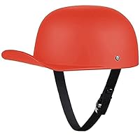 Duitse helm voor volwassenen, motorhelm, jethelm, retrohelm, halve helm met snelsluiting, verstelbaar, achterkant open face voor dames, ECE- gecertificeerd, vintage, street bike touring cruiser