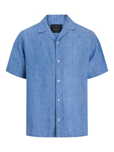 T-shirt lin Jack & Jones homme col resort manches courtes pour l'été