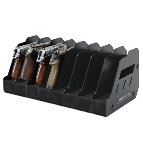 BSTTEK 8-Slot Foam Pistol Rack for Gun Safes | Gun Cabinet Accessories