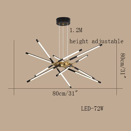 Lustre moderne suspendu 72W à intensité variable par télécommande - 4