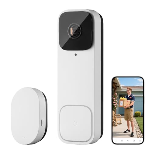 VEVOR 2K Wireless Video Doorbell – 170° Wide, Alexa/Google