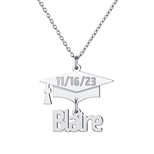 Q&Locket Custom Name Necklace Personalized Gifts Graduation 18K Gold Plate Name Necklace Customized Nameplate Necklaces For Women Pendant Jewelry Gift For Women Girls #TOP1