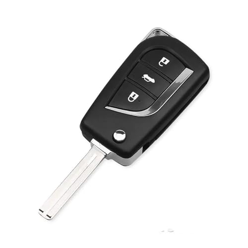Coque de clé Toyota pliant de qualité supérieure avec boîtier 3 boutons TOY48