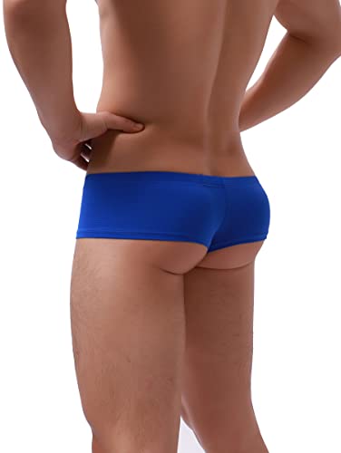iKingsky Men's High Stretch Cheeky Boxer Briefs Sexy Brazilian Back Mens Underwear Low Rise Mini Cheek Thong Under Panties3