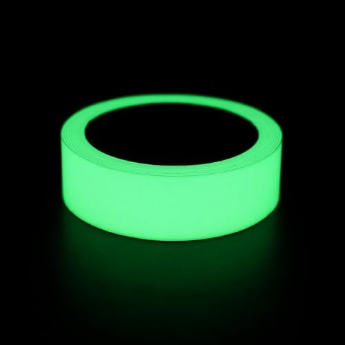 Image of Radium Night Glow in Dark Tape 50.8 mm (2 Inch) Width x 5 Meters (16 Feet) Length. Luminous Self-Adhesive Tape Safety Warning Security Stage Home Decoration Tape, Green