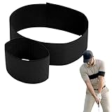 Golf Training Aid, Adjustment Golf Swing Trainer, Polyester Elastic Arm Correcting Band, Elastique Entrainement for Golfs Beginners, Black