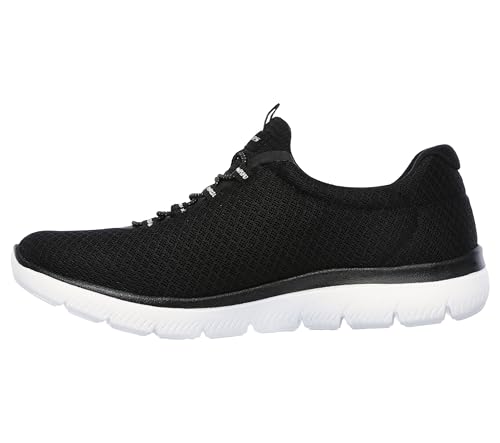 Skechers Skechers womens Summits Sneaker, Black/White, 7 US