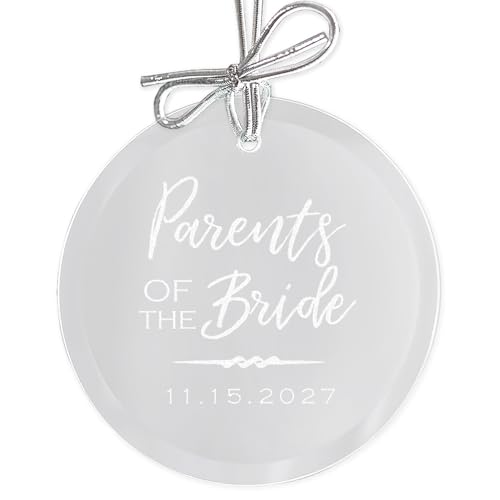 Lifetime Creations Engraved Personalized Wedding Ornament for Parents of The
